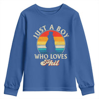 Funny Just A Boy Who Loves Phil Groundhog Youth Sweatshirt Punxsy Woodchuck Day Lover - Wonder Print Shop