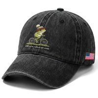 Off To Be Radical Left Scum Washed Cotton Baseball Cap Funny Frog Resistance