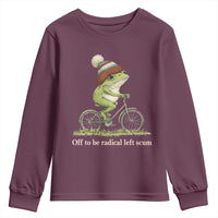 Off To Be Radical Left Scum Youth Sweatshirt Funny Frog Resistance