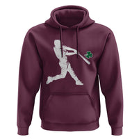 St Patricks Day Baseball Batter Silhouette Shamrock Hoodie
