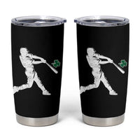 St Patricks Day Baseball Batter Silhouette Shamrock Tumbler Cup