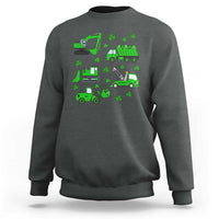 Funny St Patricks Day Construction Trucks Irish Shamrock Sweatshirt