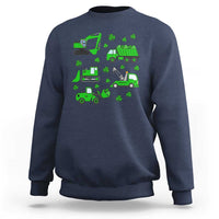 Funny St Patricks Day Construction Trucks Irish Shamrock Sweatshirt