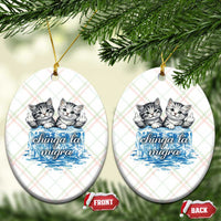 Chinga La Migra Ceramic Ornament Cute Cat Melting Ice Pro Immigrant