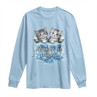 Chinga La Migra Long Sleeve Shirt Cute Cat Melting Ice Pro Immigrant
