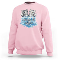 Chinga La Migra Sweatshirt Cute Cat Melting Ice Pro Immigrant