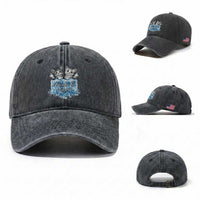Chinga La Migra Washed Cotton Baseball Cap Cute Cat Melting Ice Pro Immigrant