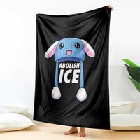 Abolish Ice Throw Blanket Blue Bunny Hat Pro Immigrant Resist Minnesota