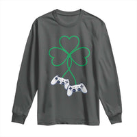 Video Game Lover St Patricks Day with Shamrock Controllers Long Sleeve Shirt