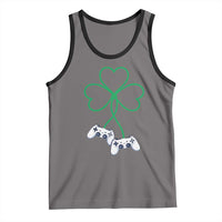 Video Game Lover St Patricks Day with Shamrock Controllers Tank Top