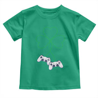 Video Game Lover St Patricks Day with Shamrock Controllers Toddler T Shirt