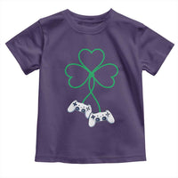 Video Game Lover St Patricks Day with Shamrock Controllers Toddler T Shirt