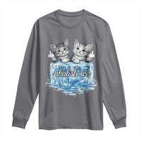 Abolish Ice Long Sleeve Shirt Cute Cat Melting Ice Pro Immigrant
