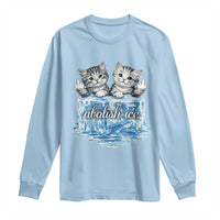 Abolish Ice Long Sleeve Shirt Cute Cat Melting Ice Pro Immigrant