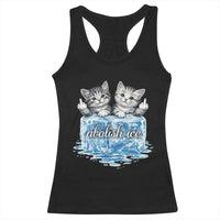Abolish Ice Racerback Tank Top Cute Cat Melting Ice Pro Immigrant