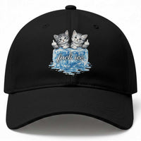 Fck Ice Baseball Cap Cute Cat Melting Ice Pro Immigrant