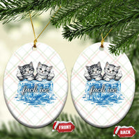 Fck Ice Ceramic Ornament Cute Cat Melting Ice Pro Immigrant