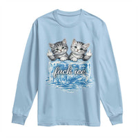 Fck Ice Long Sleeve Shirt Cute Cat Melting Ice Pro Immigrant