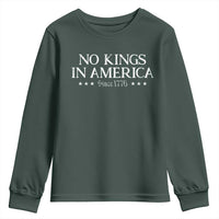 No Kings In America Since 1776 Youth Sweatshirt Vintage Star