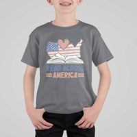 Funny National Reading Month Books Readers T Shirt For Kid Reading Across America Teacher American Flag