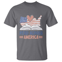 Funny National Reading Month Books Readers T Shirt Reading Across America Teacher American Flag