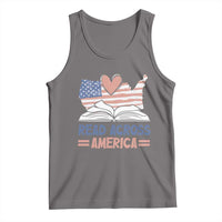 Funny National Reading Month Books Readers Tank Top Reading Across America Teacher American Flag