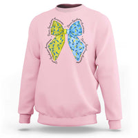 Down Syndrome Awareness Coquette Bow Ribbon Sweatshirt