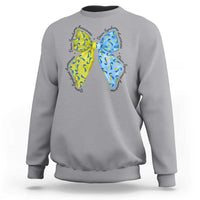 Down Syndrome Awareness Coquette Bow Ribbon Sweatshirt