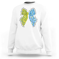 Down Syndrome Awareness Coquette Bow Ribbon Sweatshirt