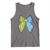 Down Syndrome Awareness Coquette Bow Ribbon Tank Top