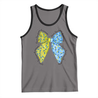 Down Syndrome Awareness Coquette Bow Ribbon Tank Top