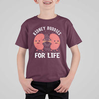 Funny Kidney Buddies For Life T Shirt For Kid Organ Transplant Donor Recipient Matching