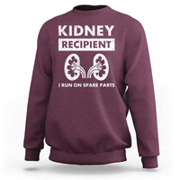 Kidney Recipient Run On Spare Parts Sweatshirt Matching Recovery