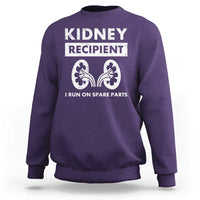 Kidney Recipient Run On Spare Parts Sweatshirt Matching Recovery