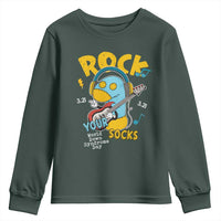 Funny Rock Your Socks Youth Sweatshirt World Down Syndrome Day WDSD