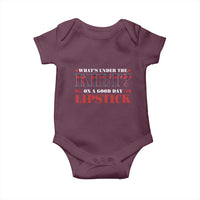 Funny Scottish Pride Baby Onesie What's Under The Kilt On A Good Day Lipstick Tartan
