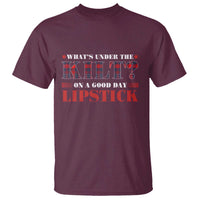 Funny Scottish Pride T Shirt What's Under The Kilt On A Good Day Lipstick Tartan