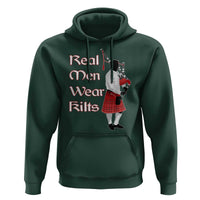 Funny Scottish Pride Hoodie Real Men Wear Kits Tartan Bagpipe