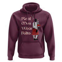 Funny Scottish Pride Hoodie Real Men Wear Kits Tartan Bagpipe
