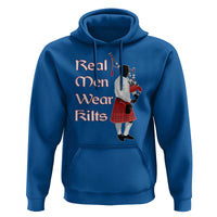 Funny Scottish Pride Hoodie Real Men Wear Kits Tartan Bagpipe