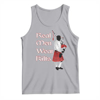Funny Scottish Pride Tank Top Real Men Wear Kits Tartan Bagpipe