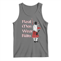 Funny Scottish Pride Tank Top Real Men Wear Kits Tartan Bagpipe