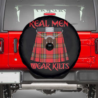 Funny Real Men Wear Kilts Spare Tire Cover Scottish Pride