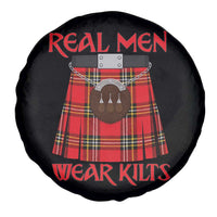 Funny Real Men Wear Kilts Spare Tire Cover Scottish Pride