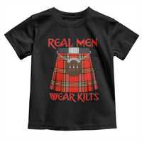 Funny Real Men Wear Kilts Toddler T Shirt Scottish Pride