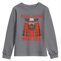 Funny Real Men Wear Kilts Youth Sweatshirt Scottish Pride