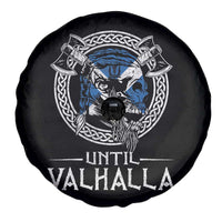 Funny Scottish Viking Spare Tire Cover Until Valhalla Vintage Scottish Flag Skull