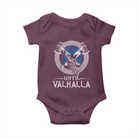 Funny Scottish Viking Baby Onesie Until Valhalla Vintage Scottish Flag Skull