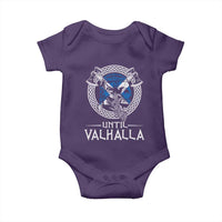 Funny Scottish Viking Baby Onesie Until Valhalla Vintage Scottish Flag Skull