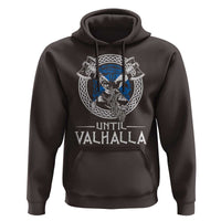 Funny Scottish Viking Hoodie Until Valhalla Vintage Scottish Flag Skull